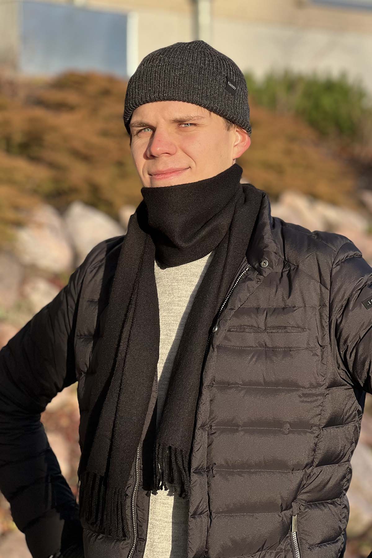 Alpakka kaulahuivi musta Apurimac