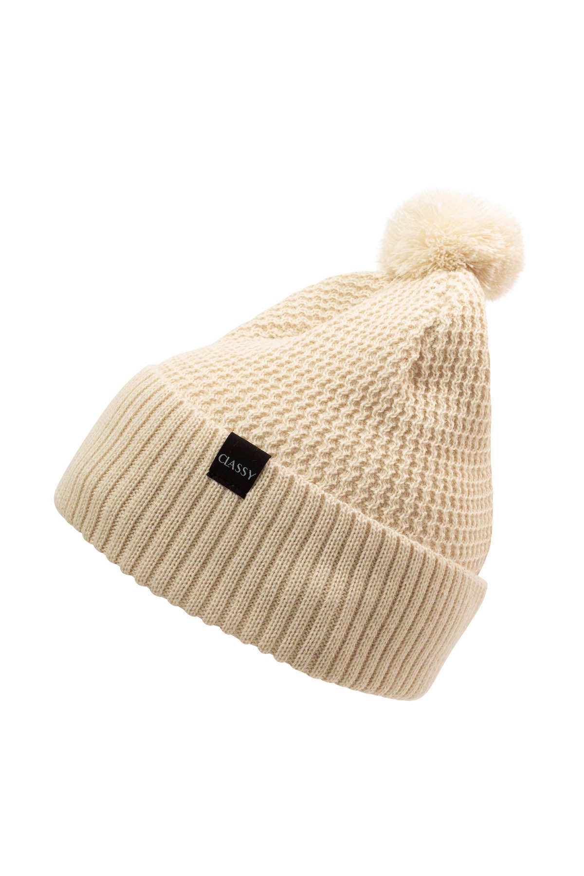 Alpakka tupsupipo Suasi luonnonvalkoinen sivusta