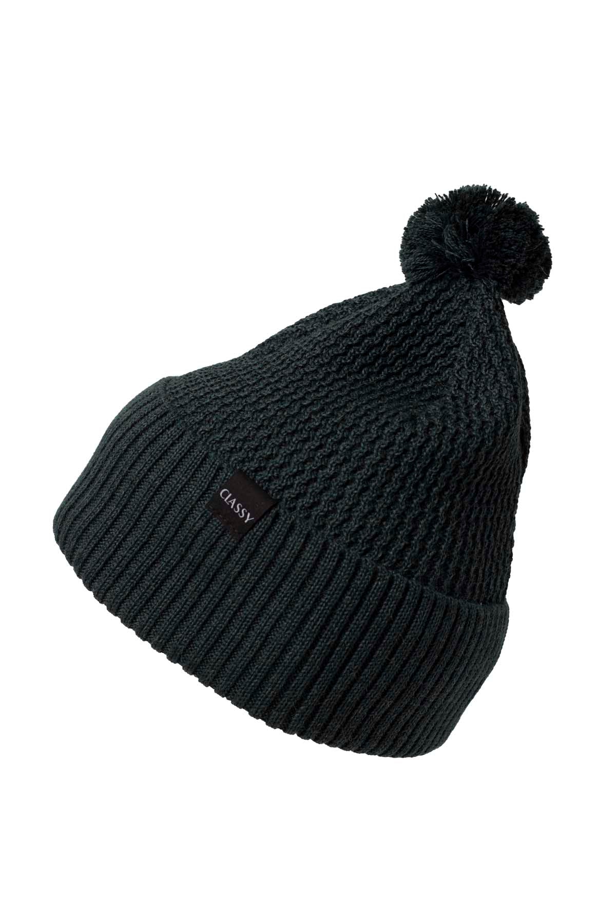 Alpakka pipo tummanvihreä Suasi sivusta