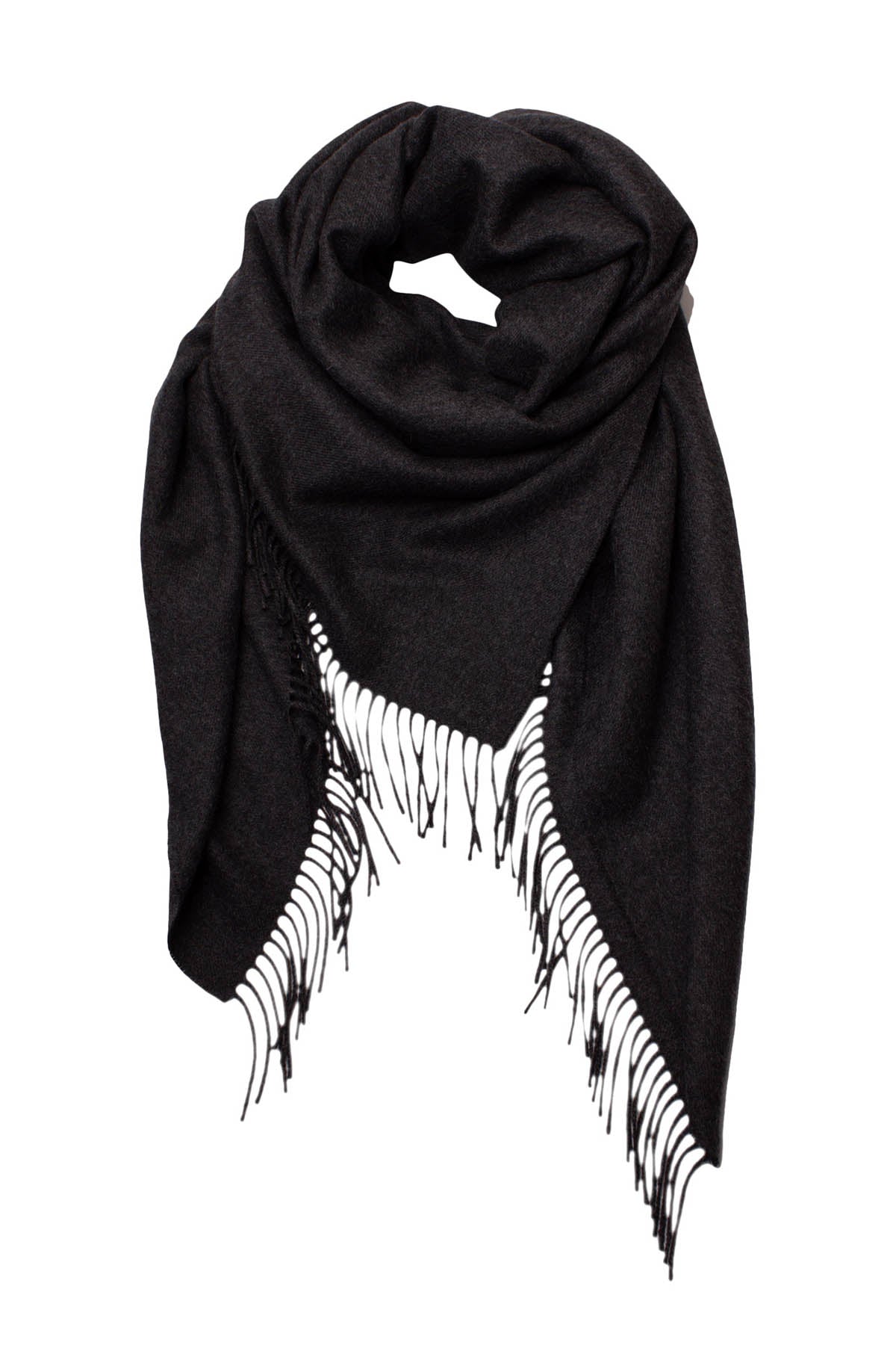 Iso alpakkahuivi harmaa tummanharmaa Titicaca 